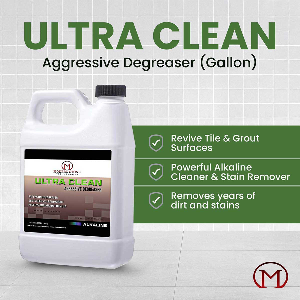 Professional tile and grout restoration cleaner concentrate