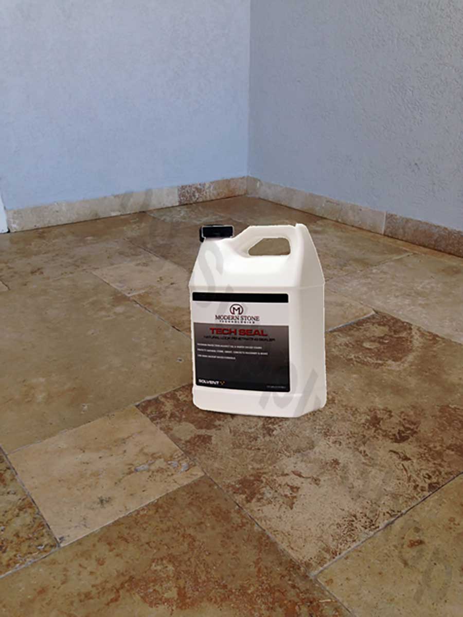 Solvent-based stain protection sealer for natural stone
