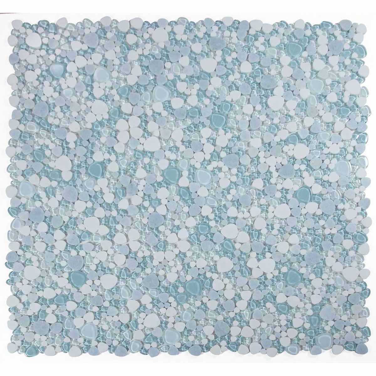 Mosaic Marble and Glass in Pebble look - Ocean