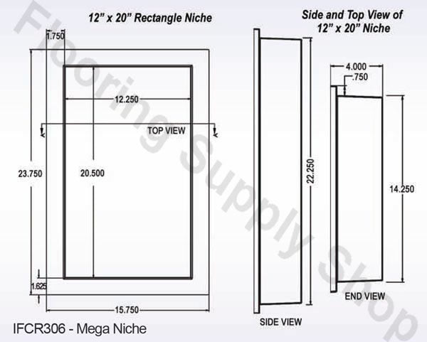 Pre Made Ready to Tile Mega Recess