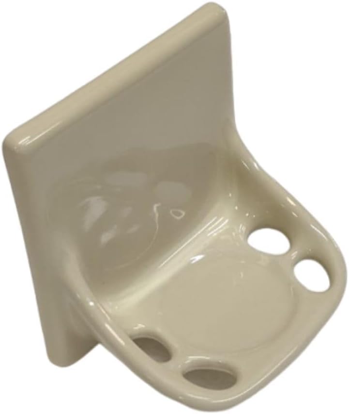 Ceramic Toothbrush Holders for Bathrooms Over Tile Wall Mount Flat Back Tumbler