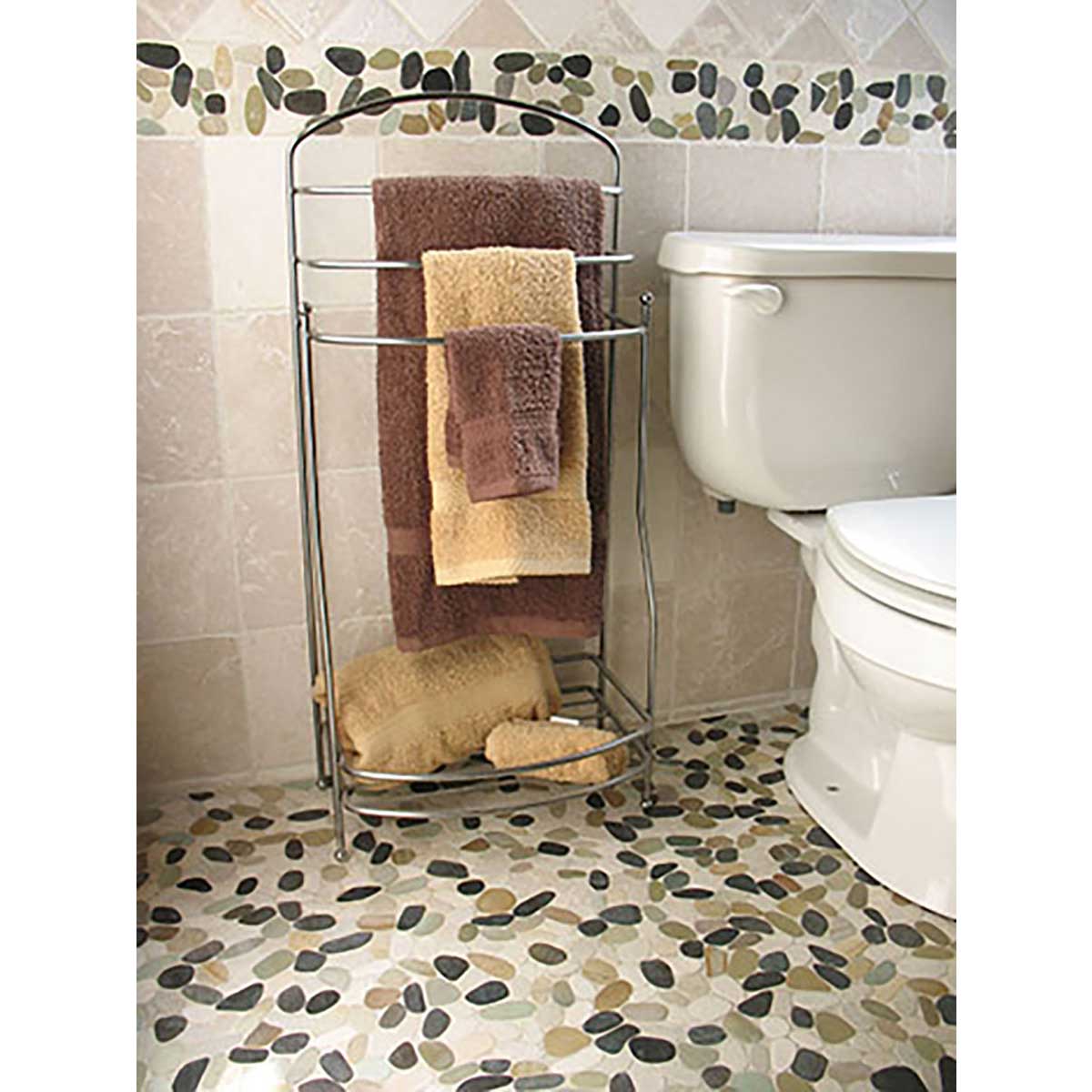 Botany Bay Blend river rock accent border tile