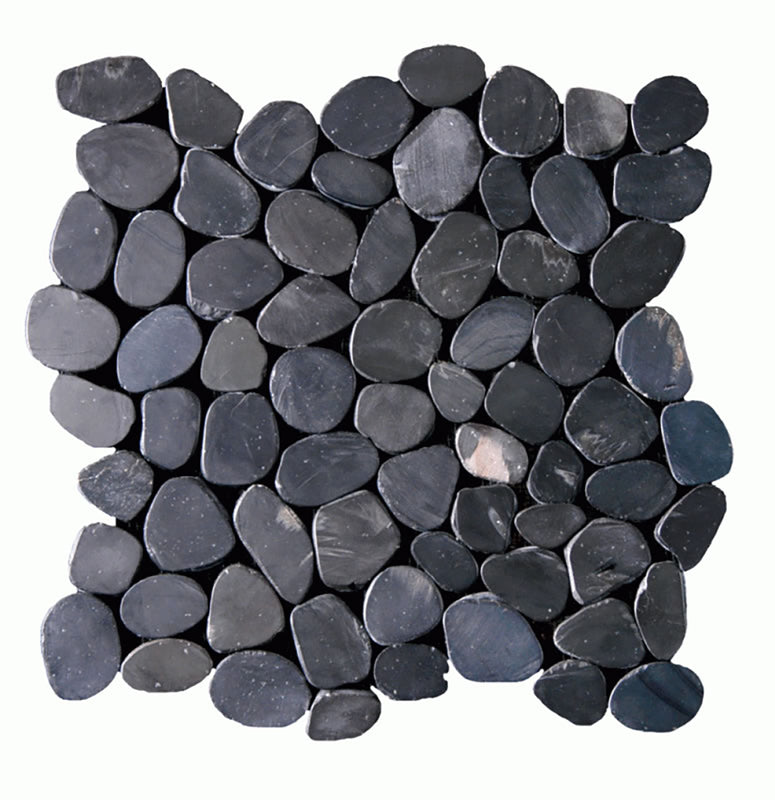 Botany Bay Pebbles Series Sliced Pebbles - Stained Black
