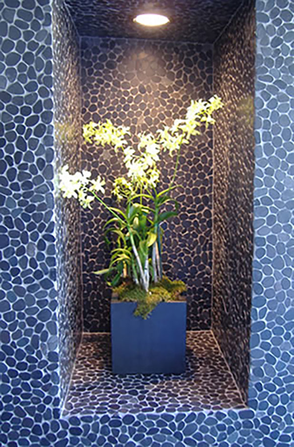Botany Bay Pebbles Series Sliced Pebbles - Stained Black