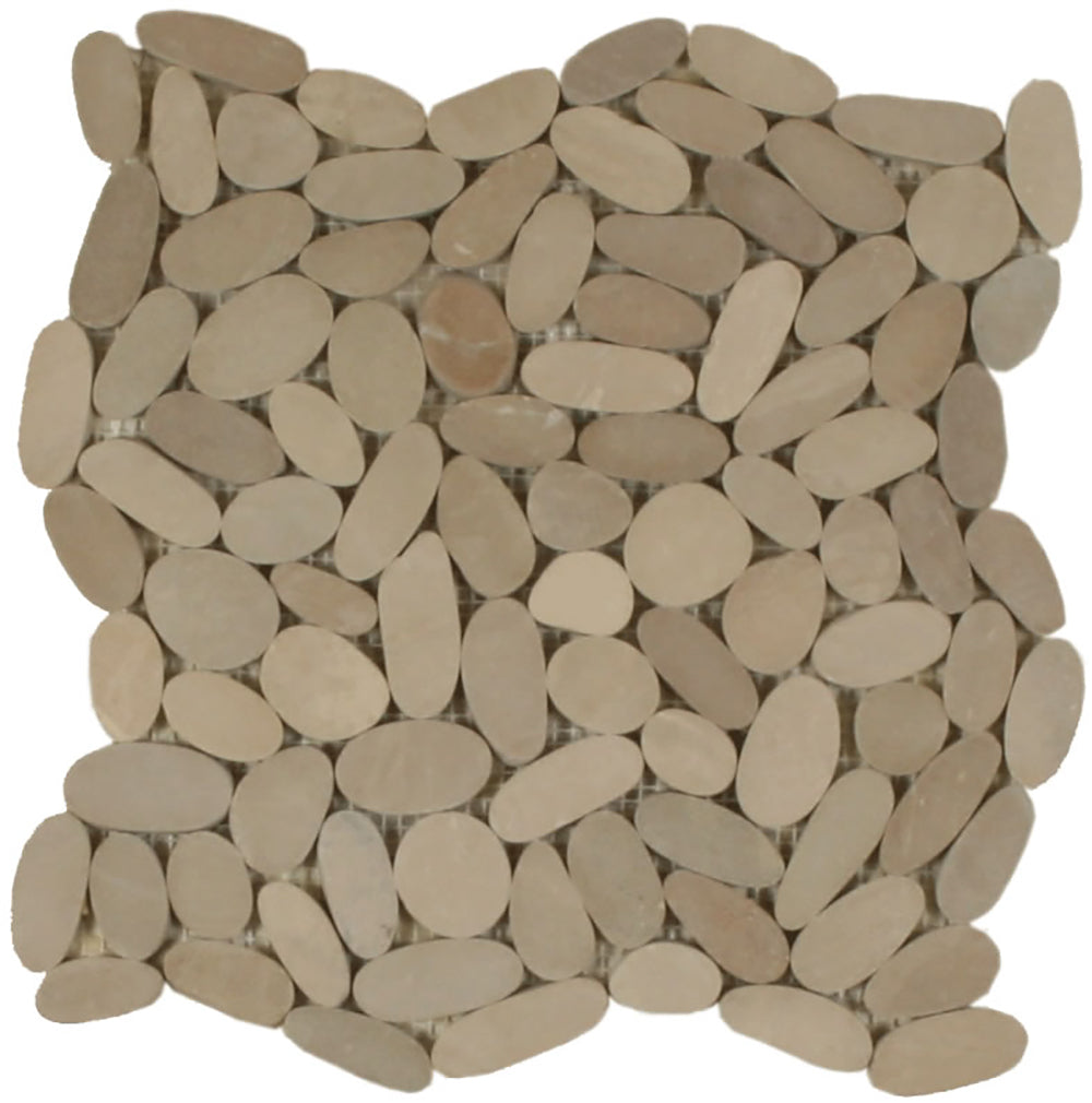 Botany Bay Pebbles Series Sliced Pebbles - Khaki