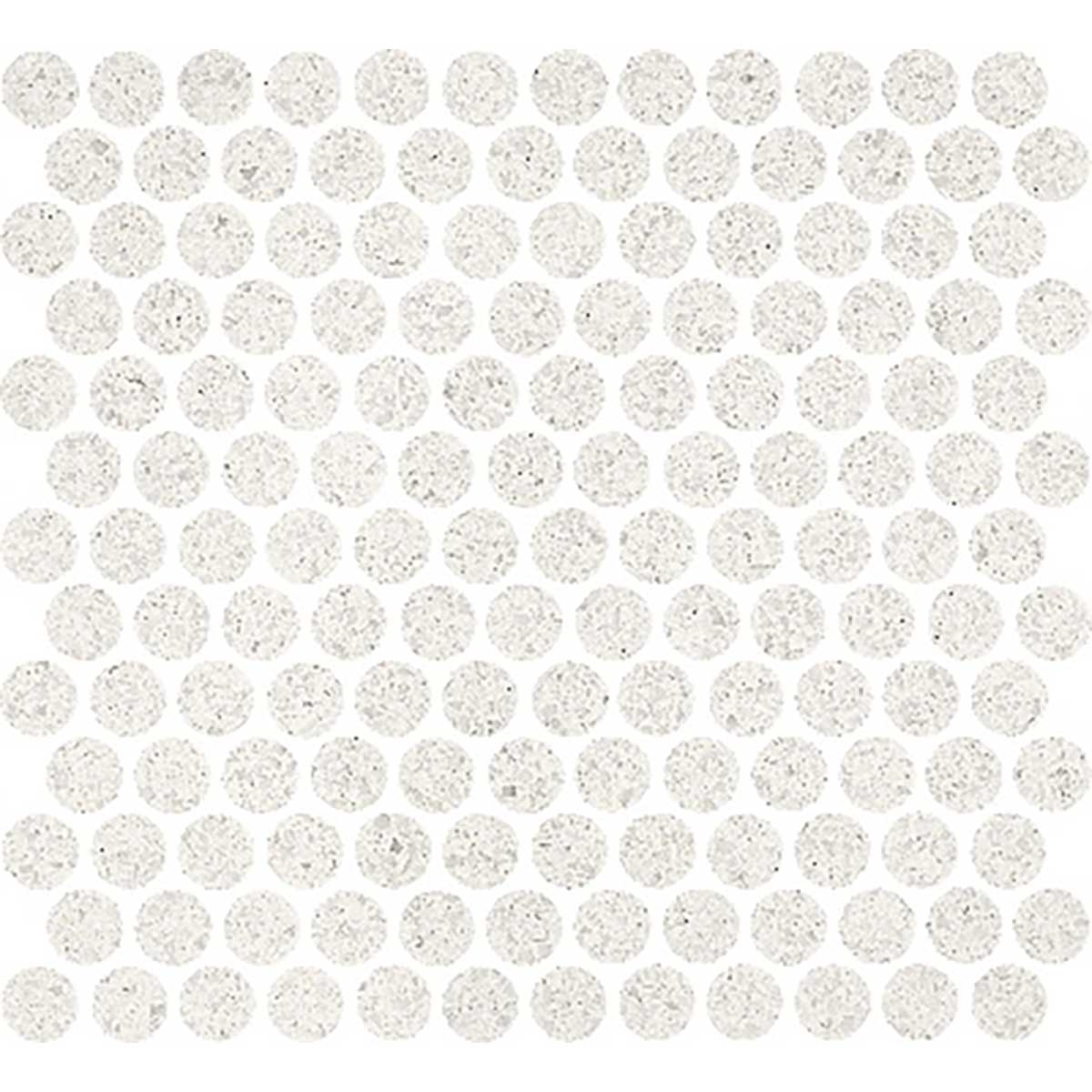 Terrazzo Penny Round Mosaic Tile Crushed Crystal Honed Finish