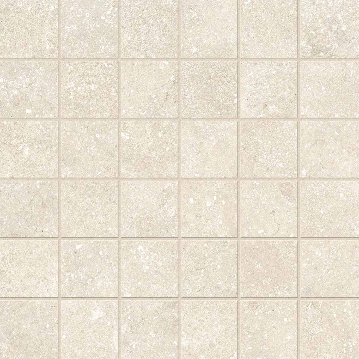Mosaic Porcelain 2x2 Textured Finish - Warm Beige Matte 12x12 sheet