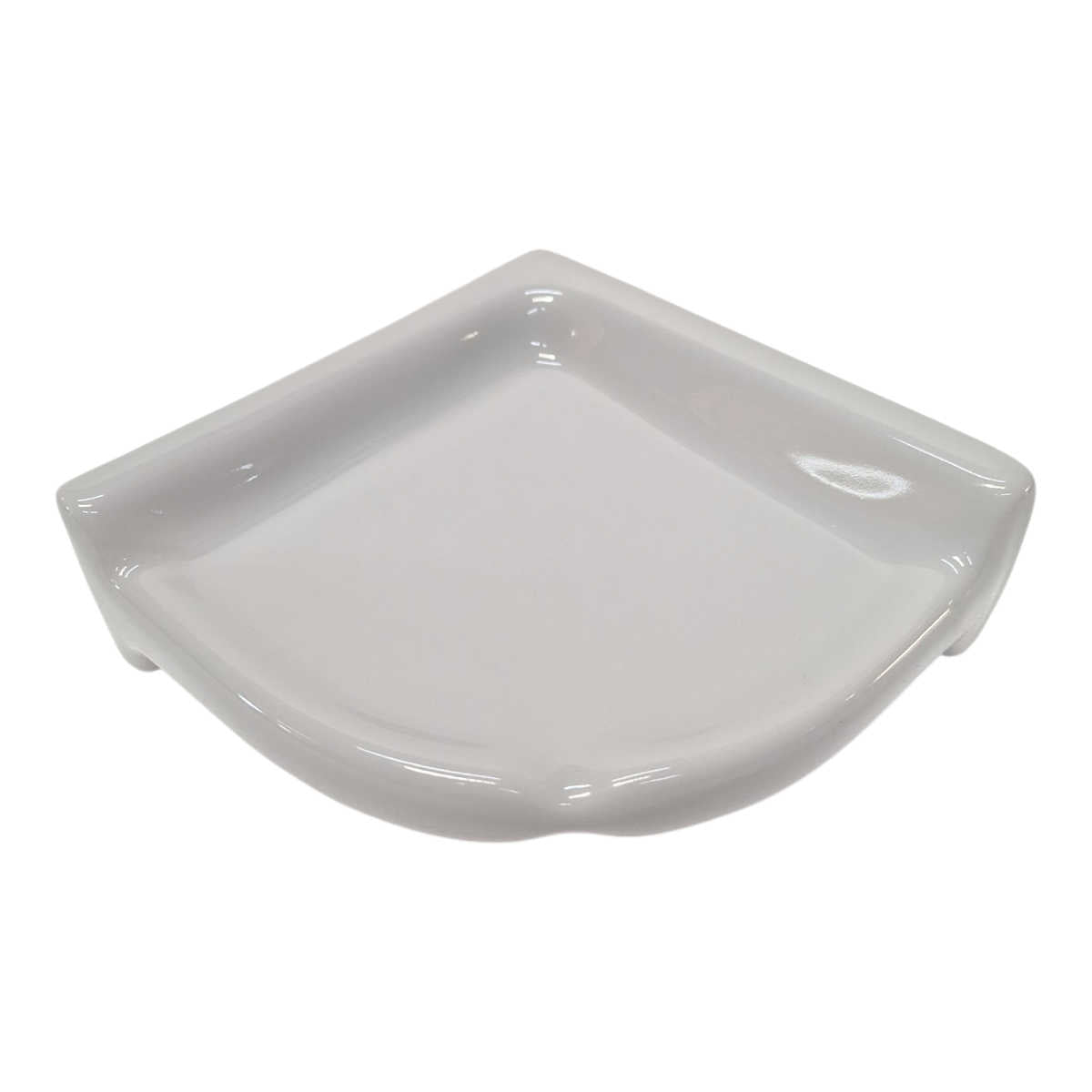 Porcelain Small Corner Shelf Gray Glossy