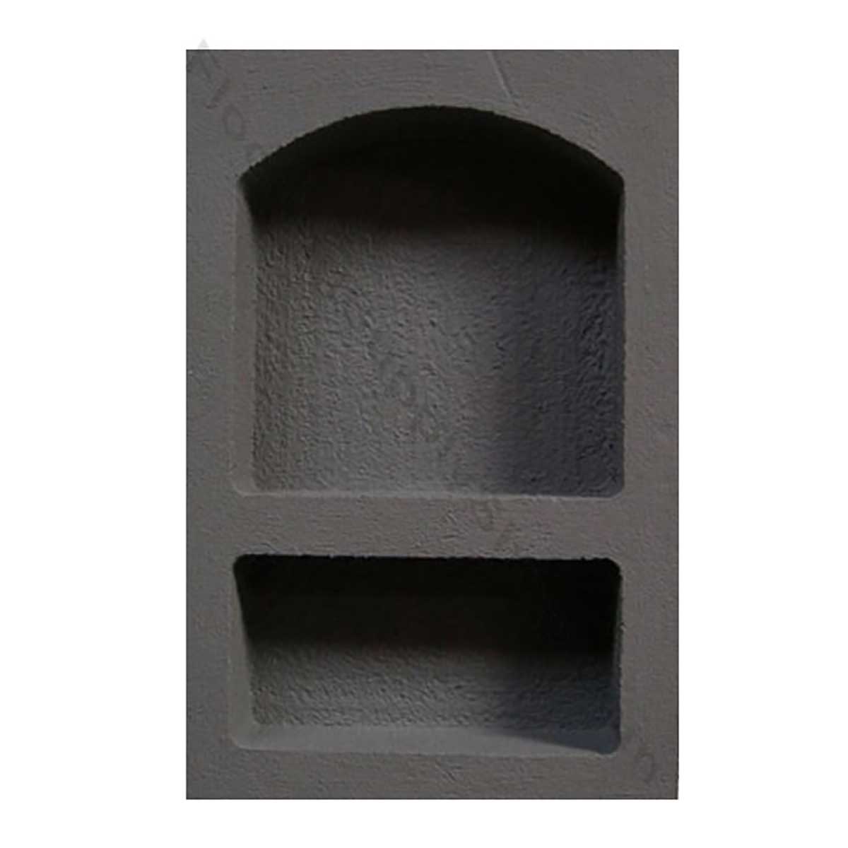 Preformed ready to tile arched mega shower niche with waterproof coating
