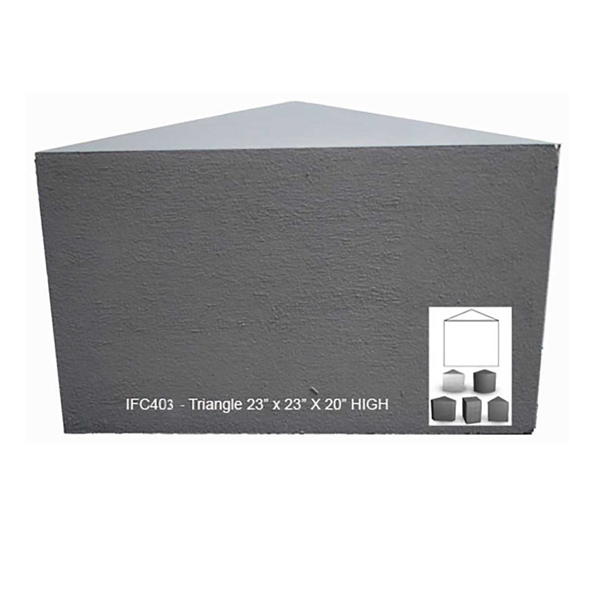 Triangular shower bench for tiled shower installations and bathroom remodels
