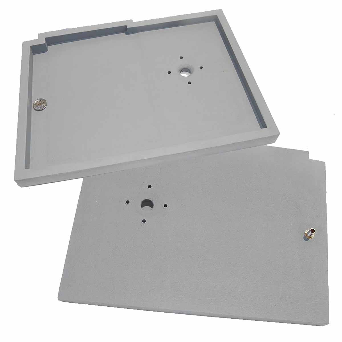 Custom made in shape of the PreFormed Ready to Tile Shower Pan got installed