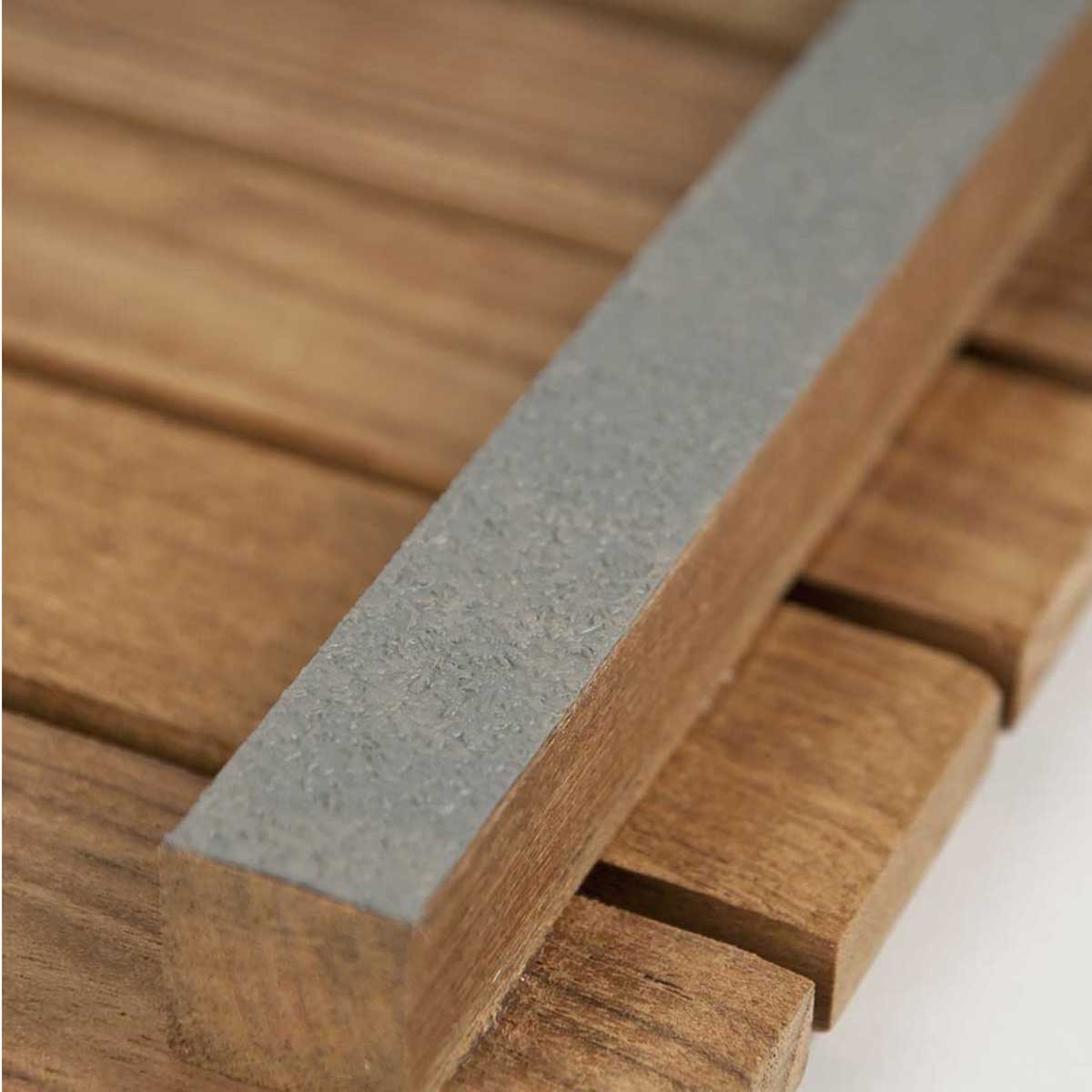 FSC certified plantation teak wood grain detail