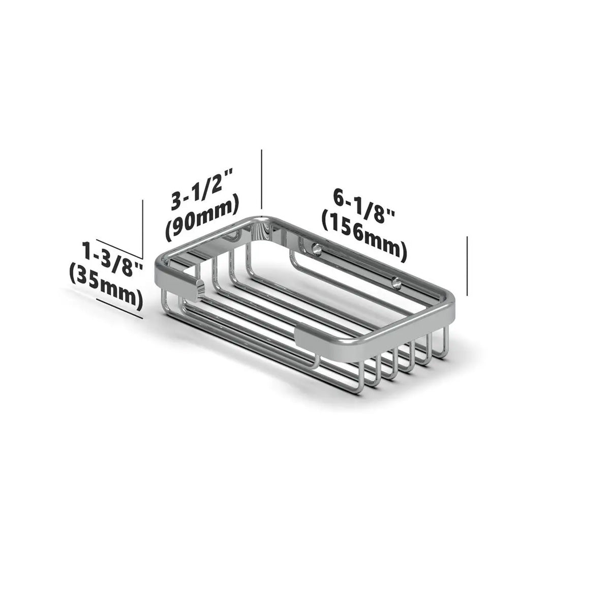 TileWare Promessa Rectangular Soap Basket Small