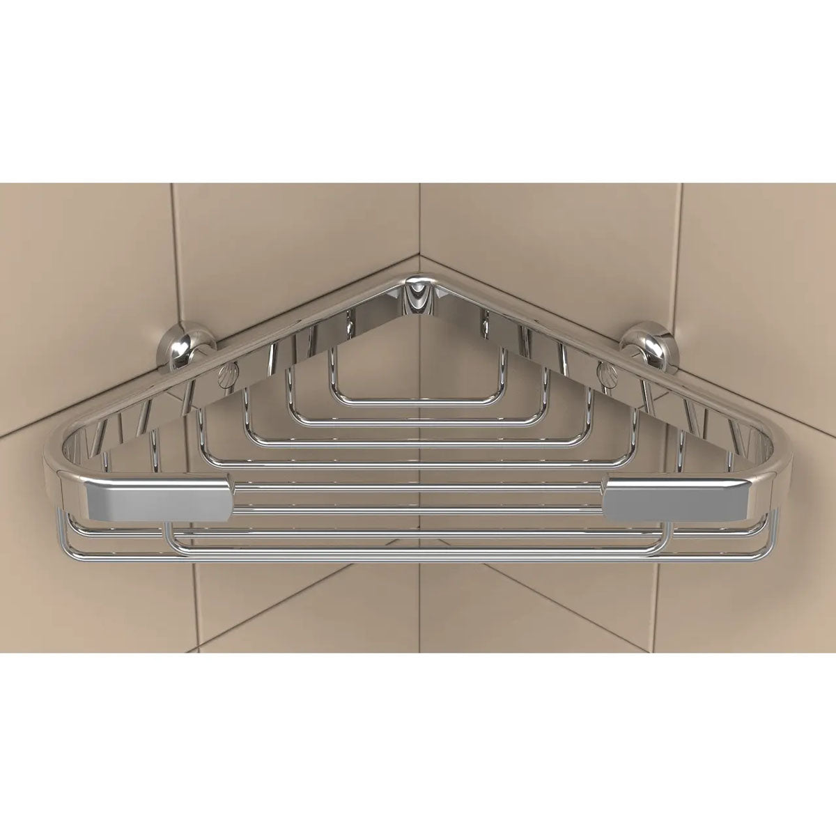 TileWare Promessa Shallow Corner Soap Basket