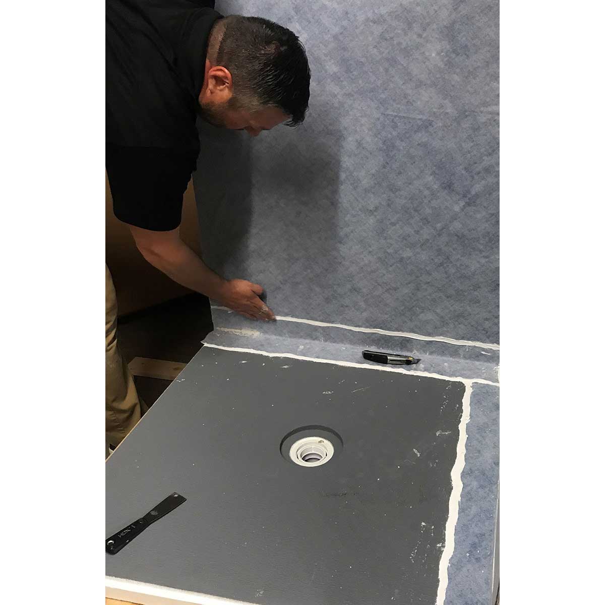 ProPan Ready-to-Tile Shower Pan Kit with Side Drain or Ebbe Drain installations step
