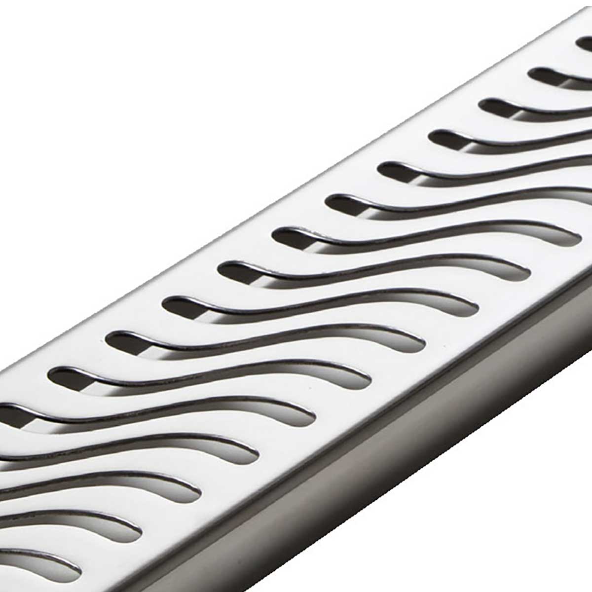 ACO Quartz Flag Shower Drain Chrome Finish