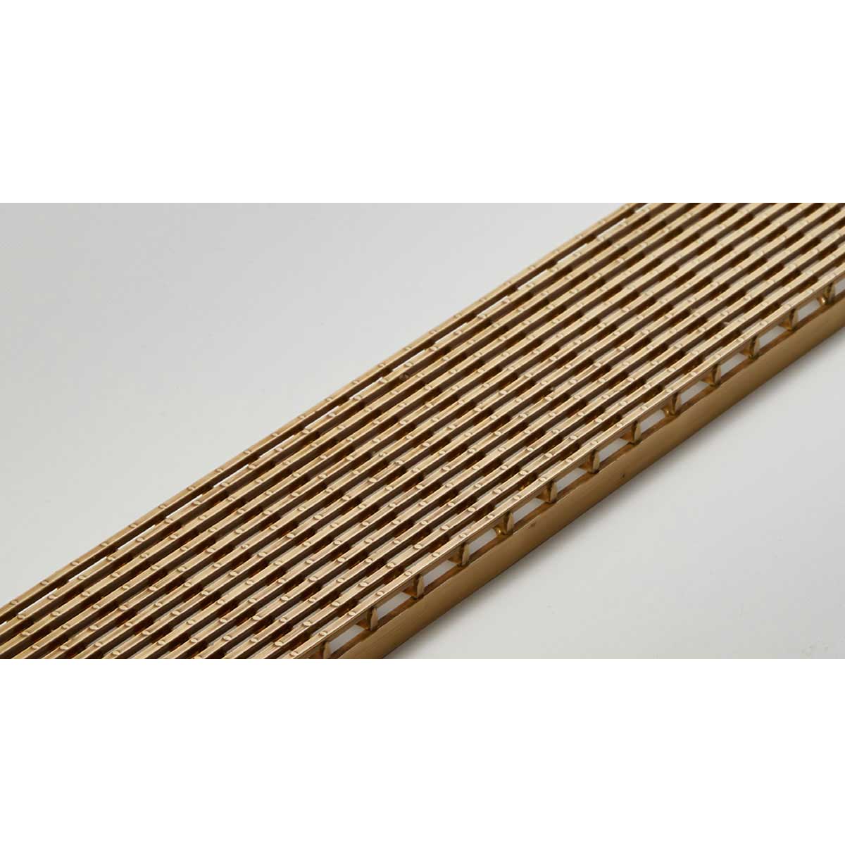 Quartz by ACO Satin Brass linear drain for walk-in showers