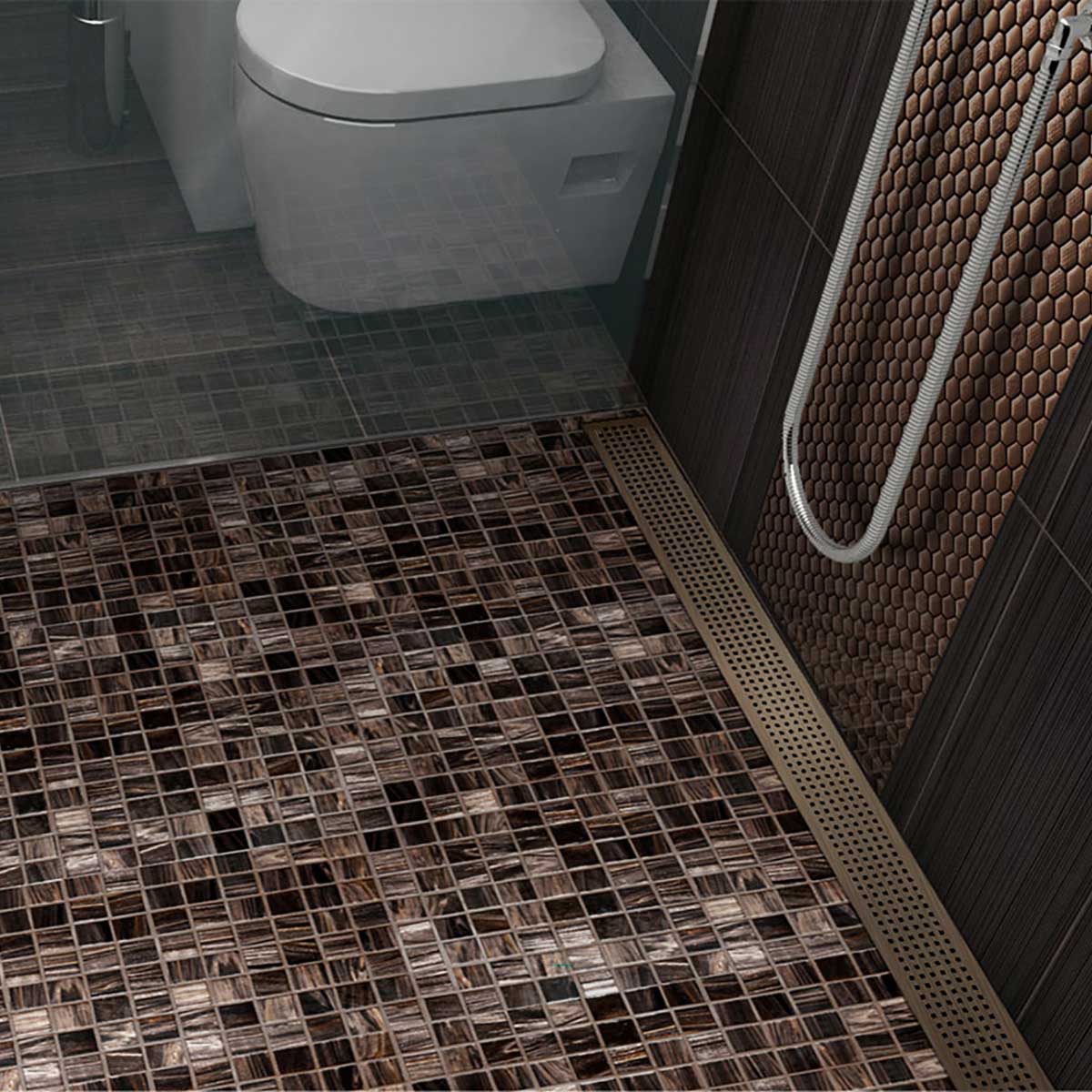 ACO Quartz Quadrato Linear Shower Drain