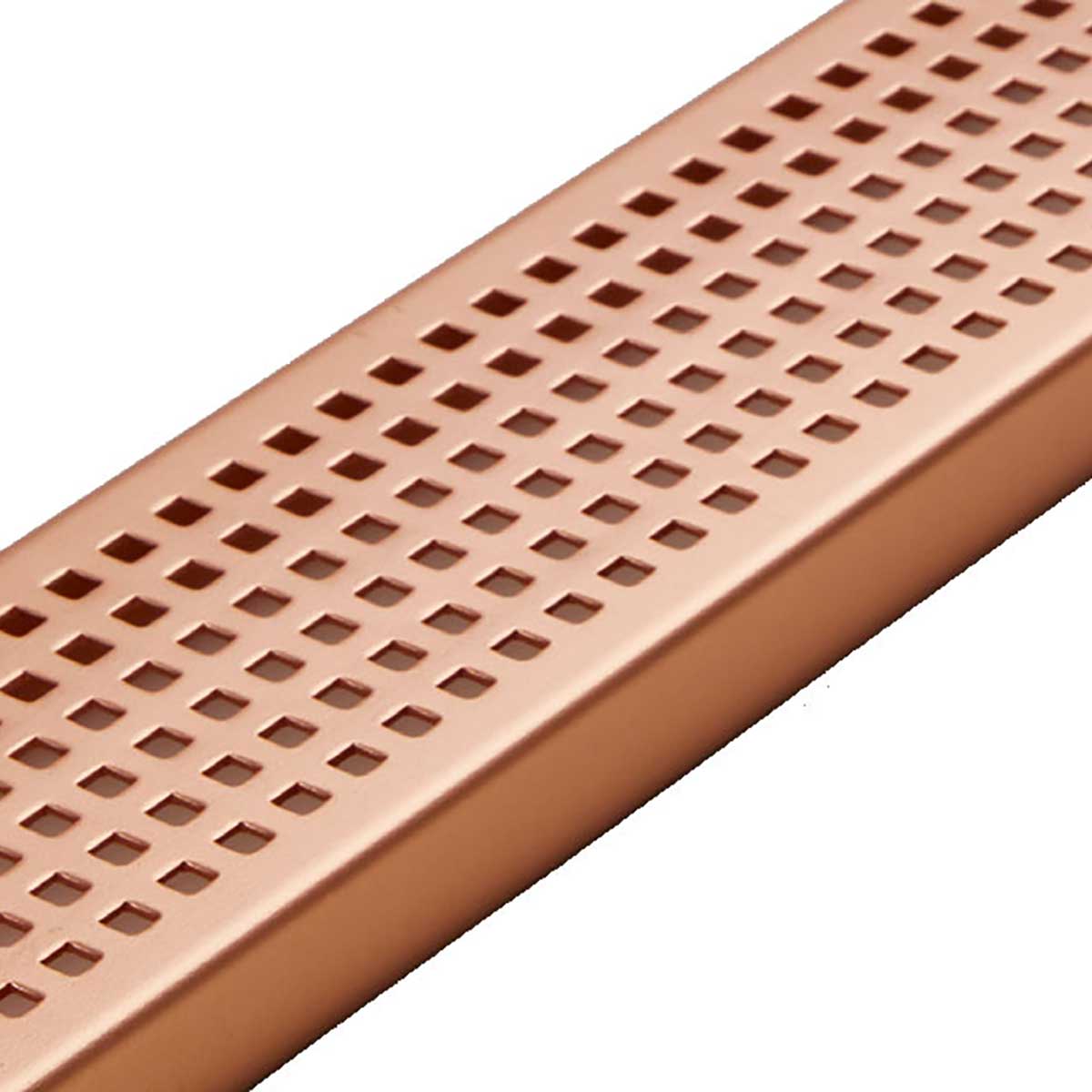 Decorative Rose Gold linear shower drain for modern bathrooms