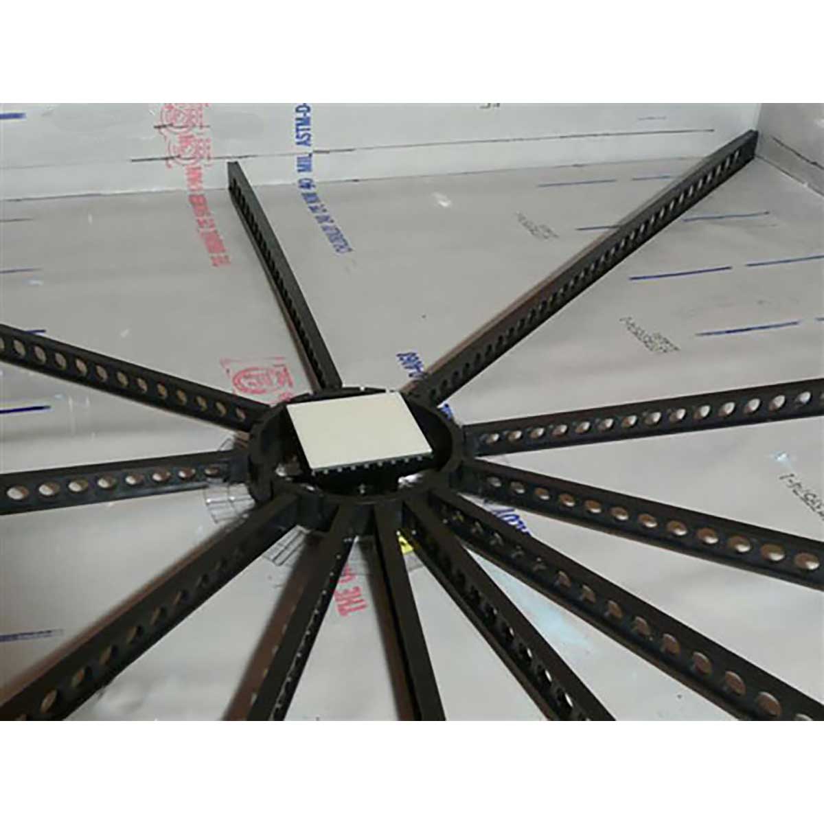 QuickPitch Universal Center Ring for Square Drain shown installed with SereneDrain Square Shower Drain