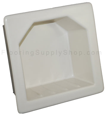 Porcelain Hotel Mini Soap Dish 6x6 Biscuit Matte