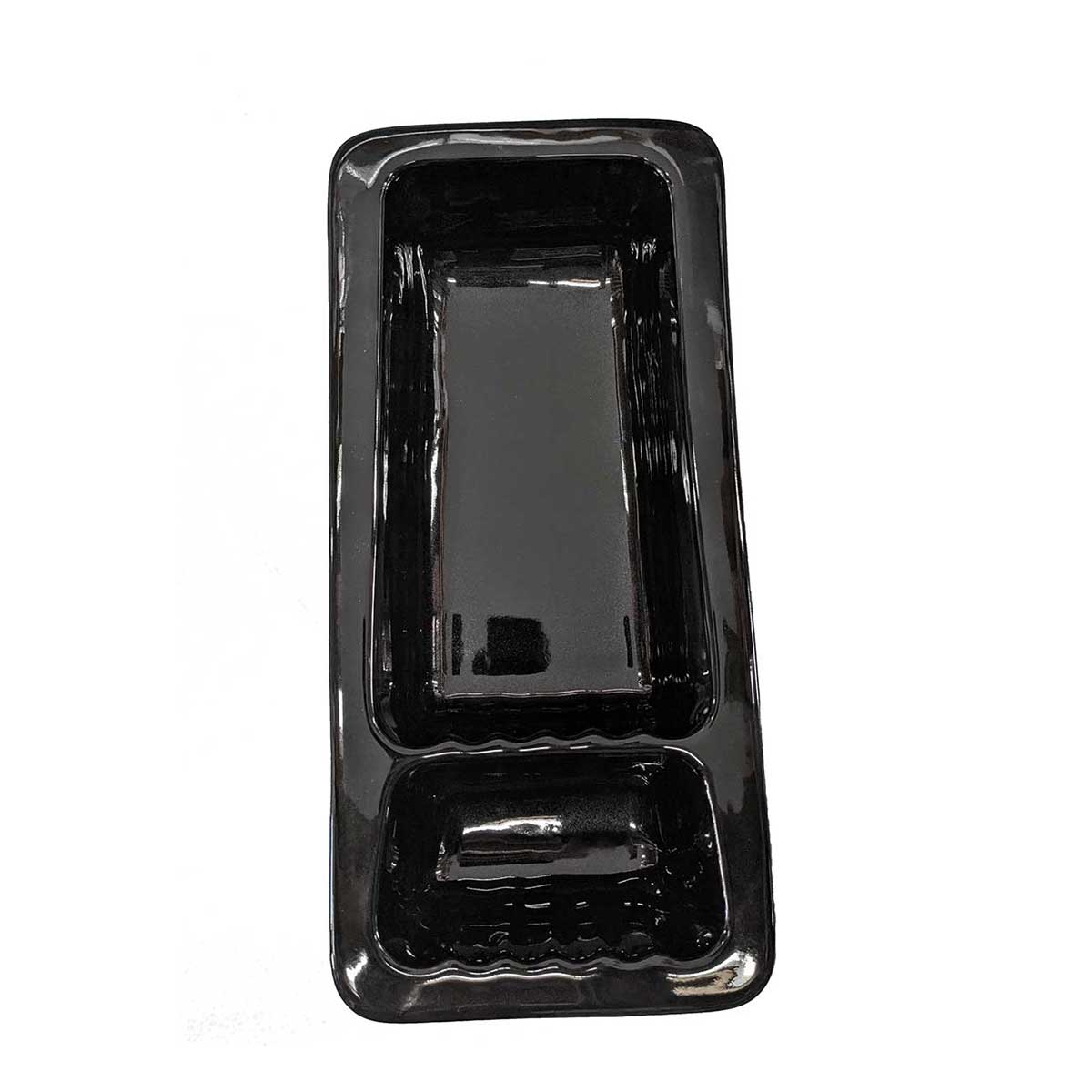 Recessed Shampoo Soap Porcelain Narrow Black Glossy