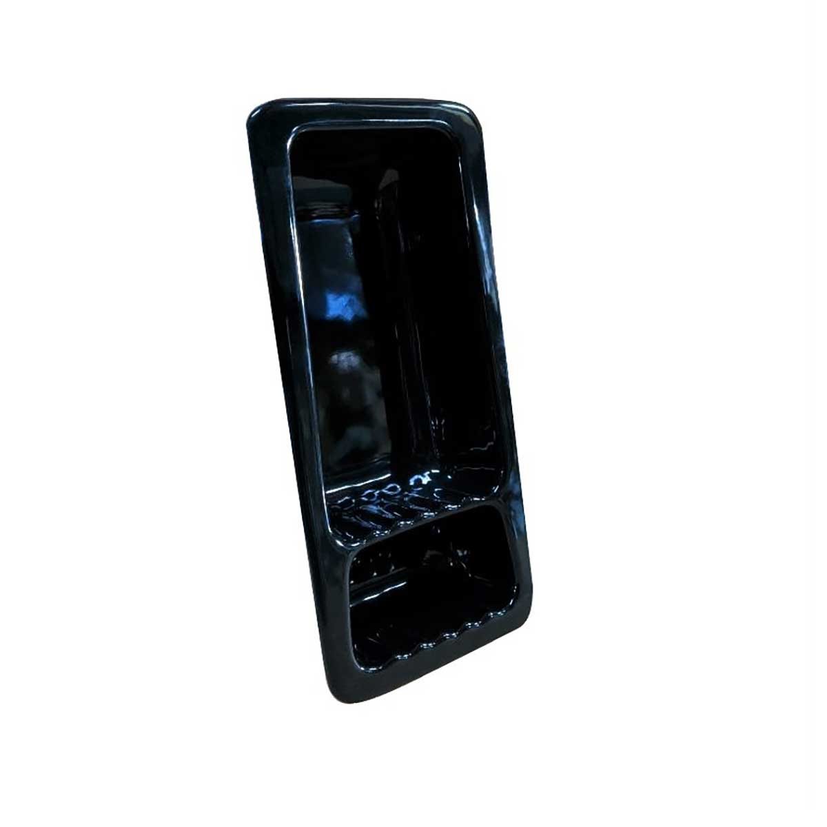 Recessed Shampoo Soap Porcelain Narrow Black Glossy