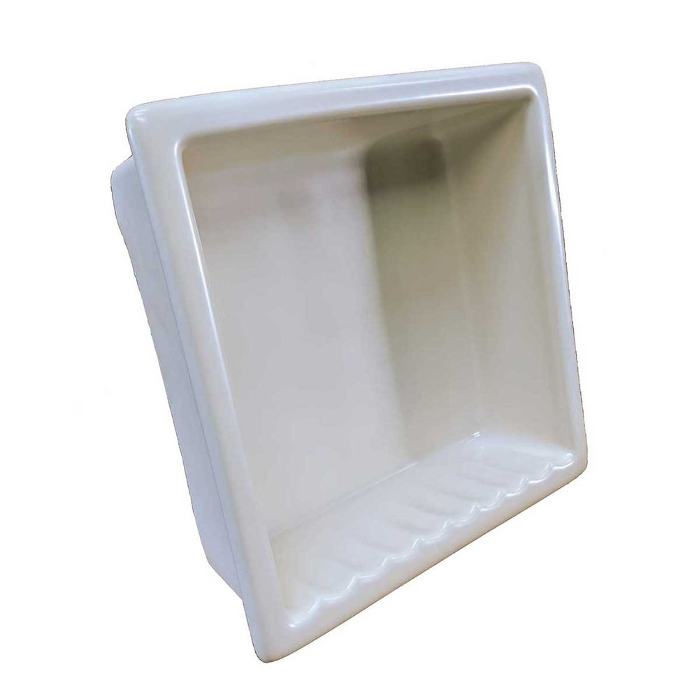 Recessed Shampoo Square Porcelain Biscuit Matte