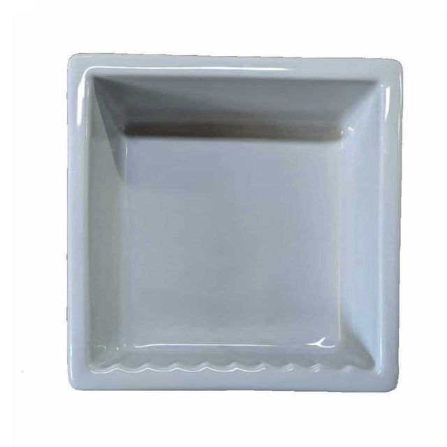 Recessed Shampoo Square Porcelain Sterling Silver