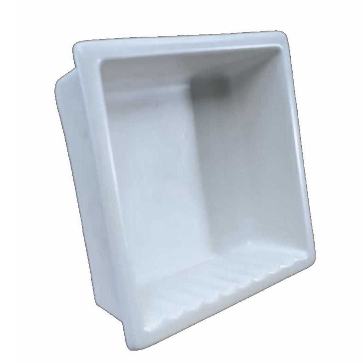 Recessed Shampoo Square Porcelain White Matte