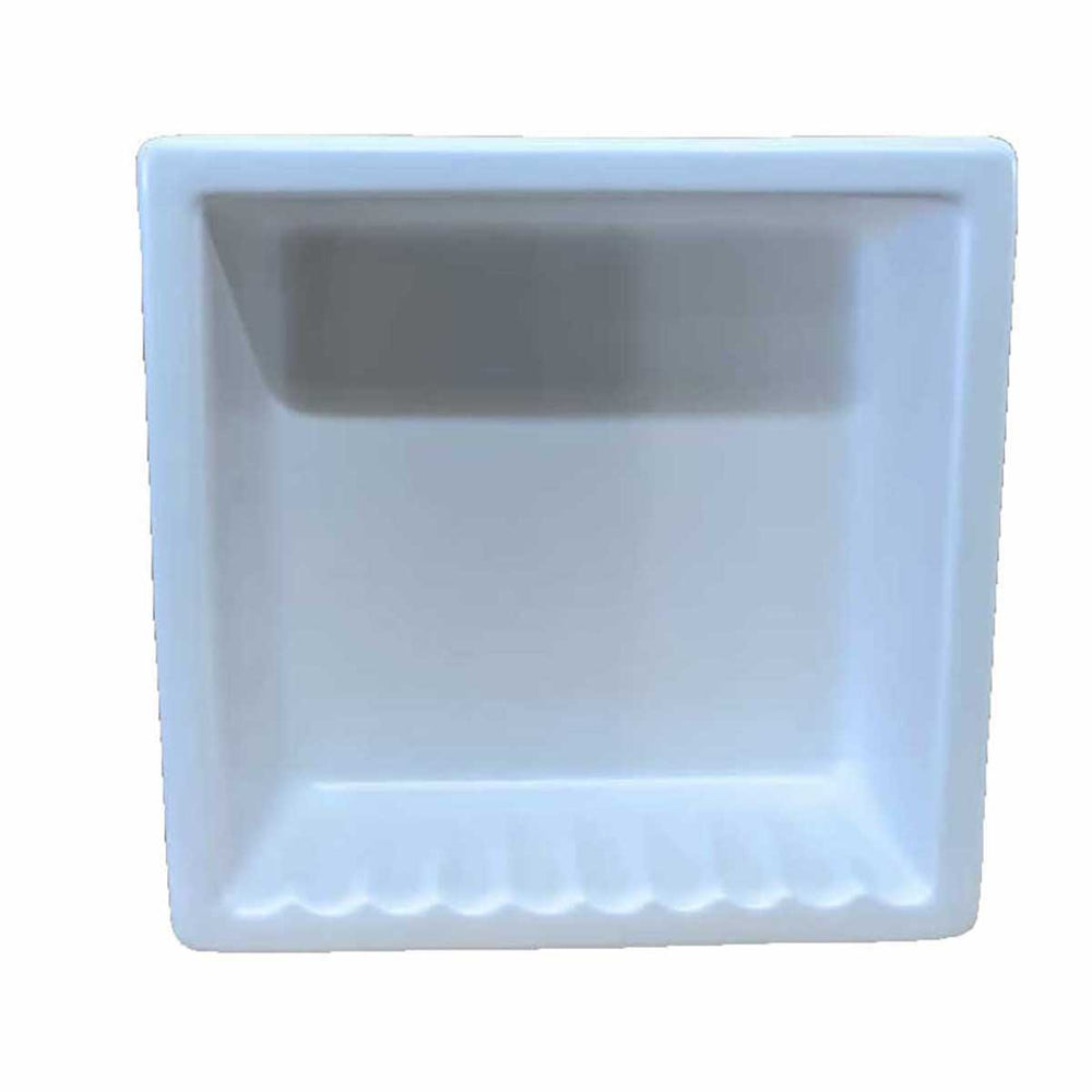 Recessed Shampoo Square Porcelain White Matte