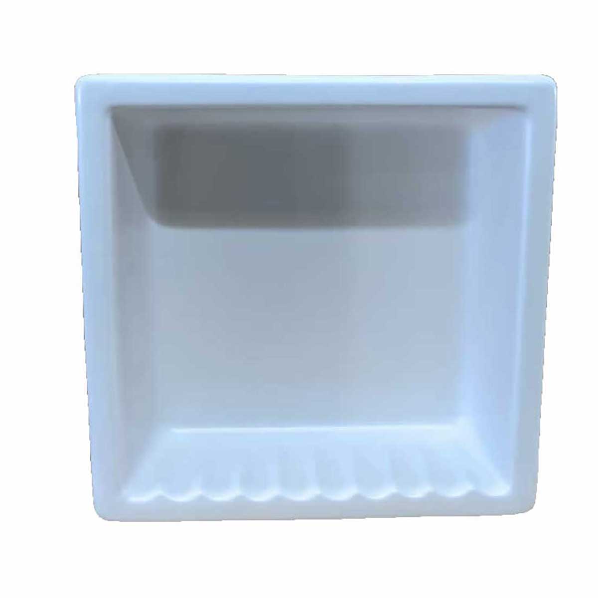 Recessed Shampoo Square Porcelain White Matte