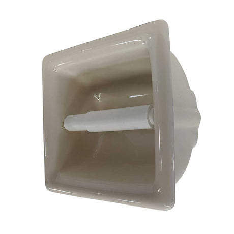 Porcelain Recessed Tissue Holder - Biscuit Glossy