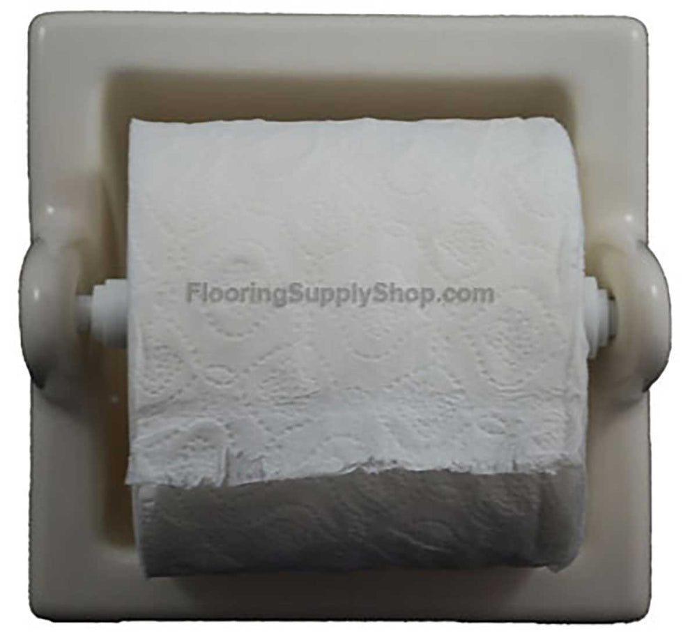 Recessed Tissue Holder Extended - Biscuit