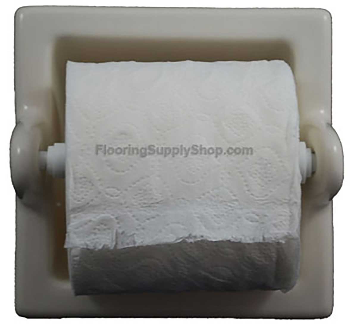 Recessed Tissue Holder Extended - Biscuit