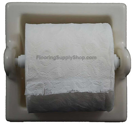 Recessed Tissue Holder Extended - Biscuit