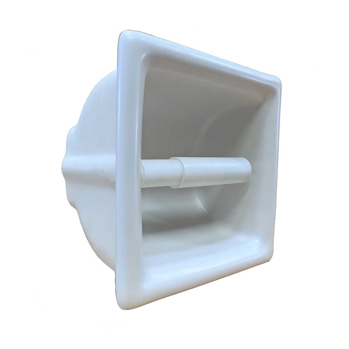 Porcelain Recessed Tissue Holder White Matte
