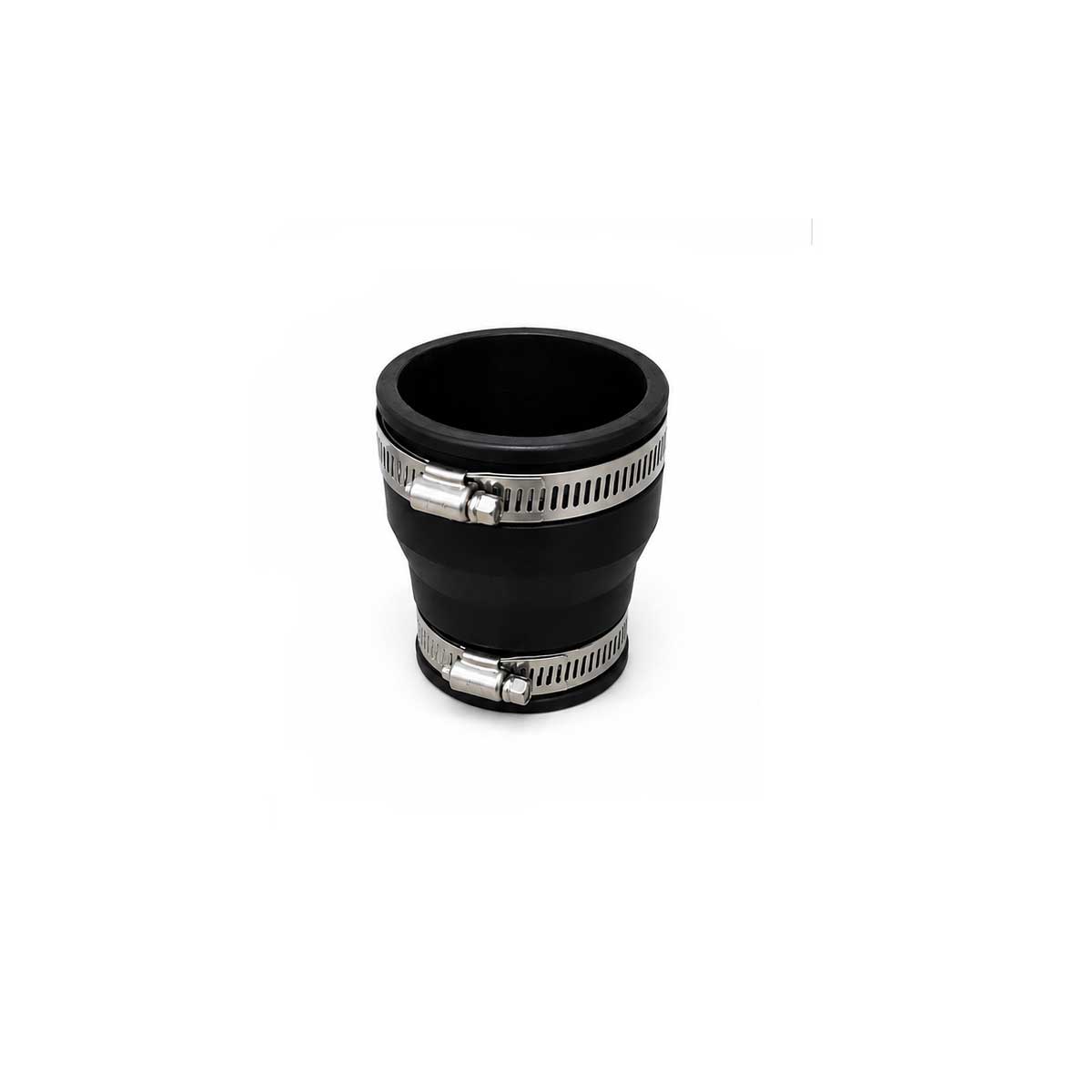 Flexible rubber reducing coupling side view