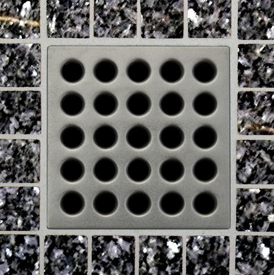 Square Shower Drain Grates Satin Nickel PVD