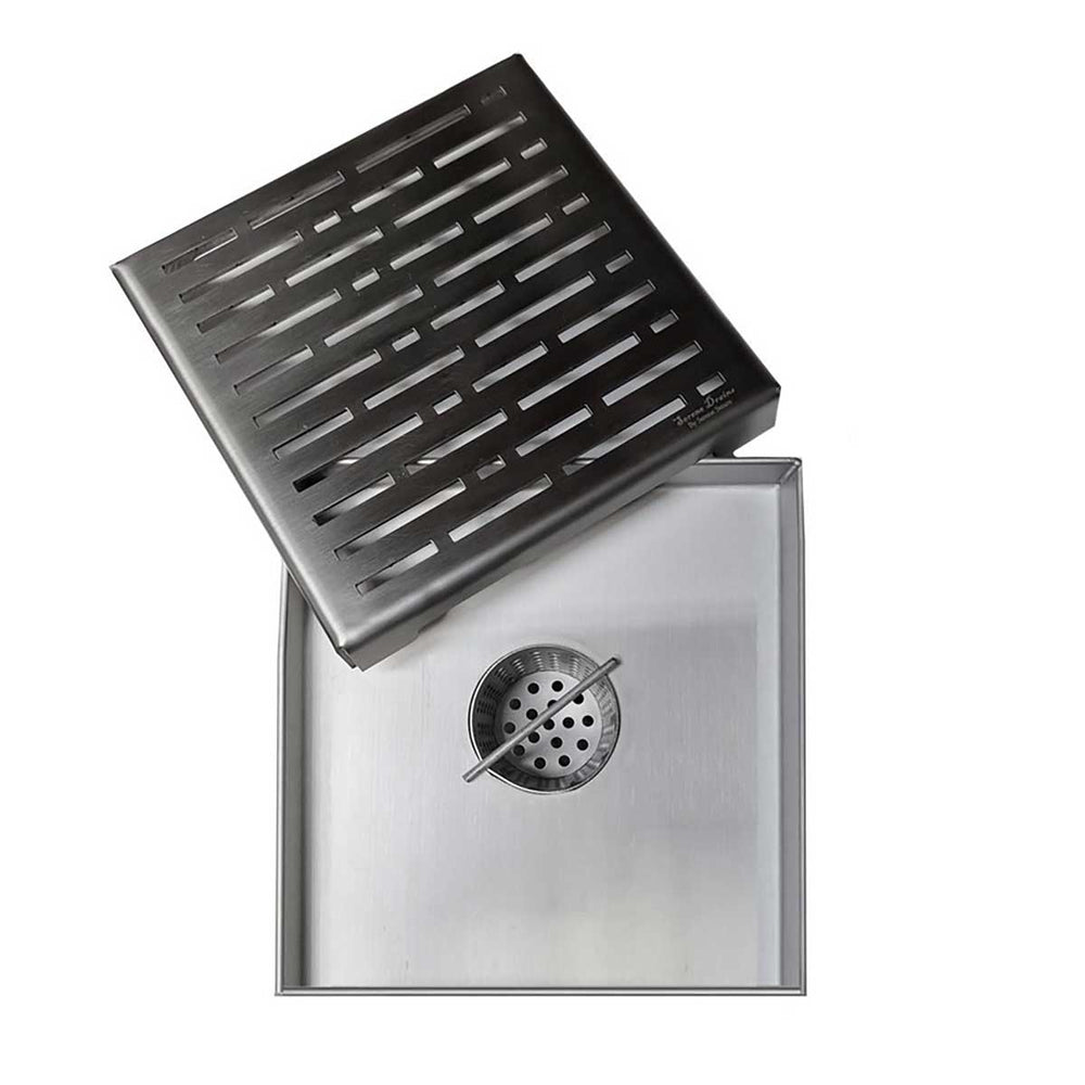 Linear and Square Shower Drain Hair Trap Stainless Steel