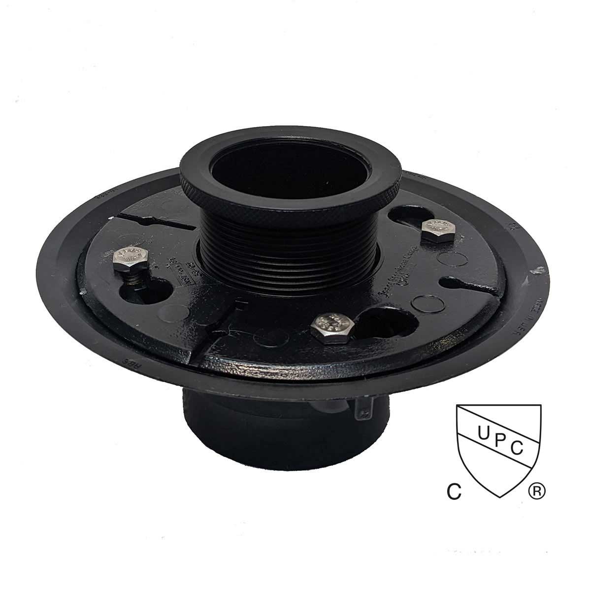 SereneDrains ABS 2 Inch Shower Drain Base for Linear Square Shower Drains Threaded Plastic Fitting