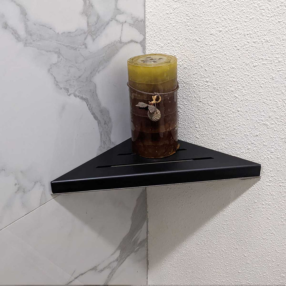 SereneDrains Triangle Shelf Stainless Steel - Matte Black 9