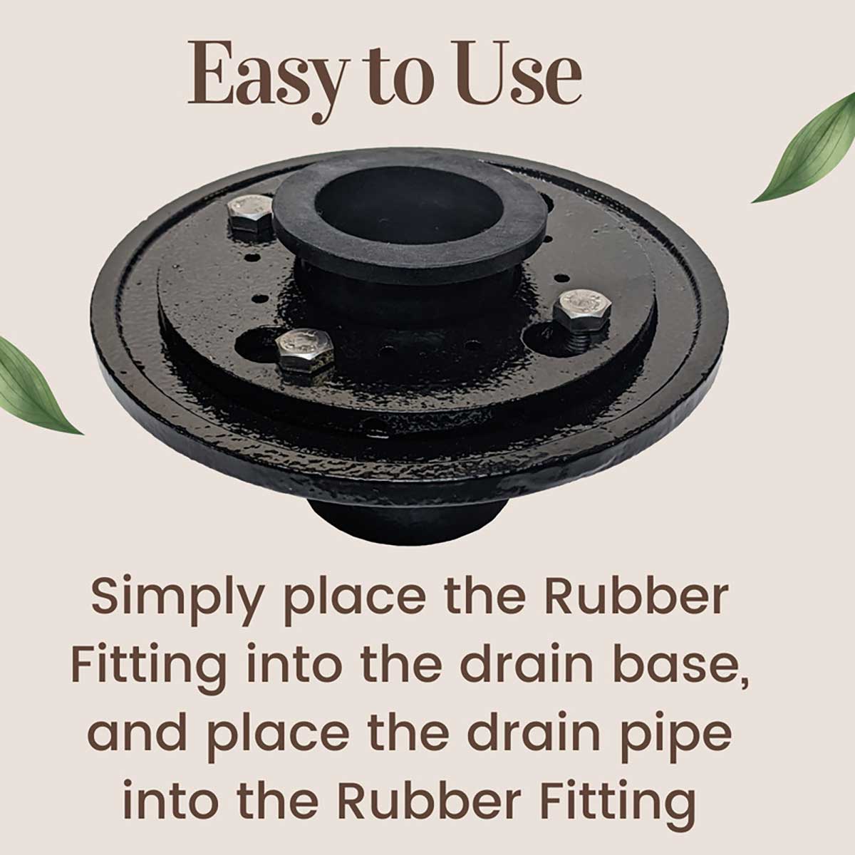 SereneDrains Shower Drain Rubber Gage Fitting Membrane