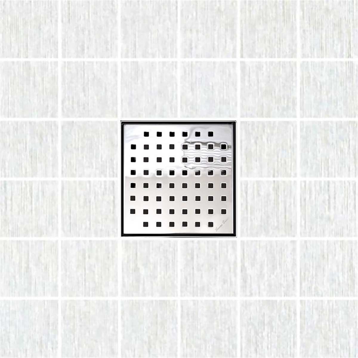 SereneDrains Square Shower Drain Traditional Square 6 PC