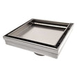 SereneDrains Square Shower Drain Tile Insert Brushed Stainless 5