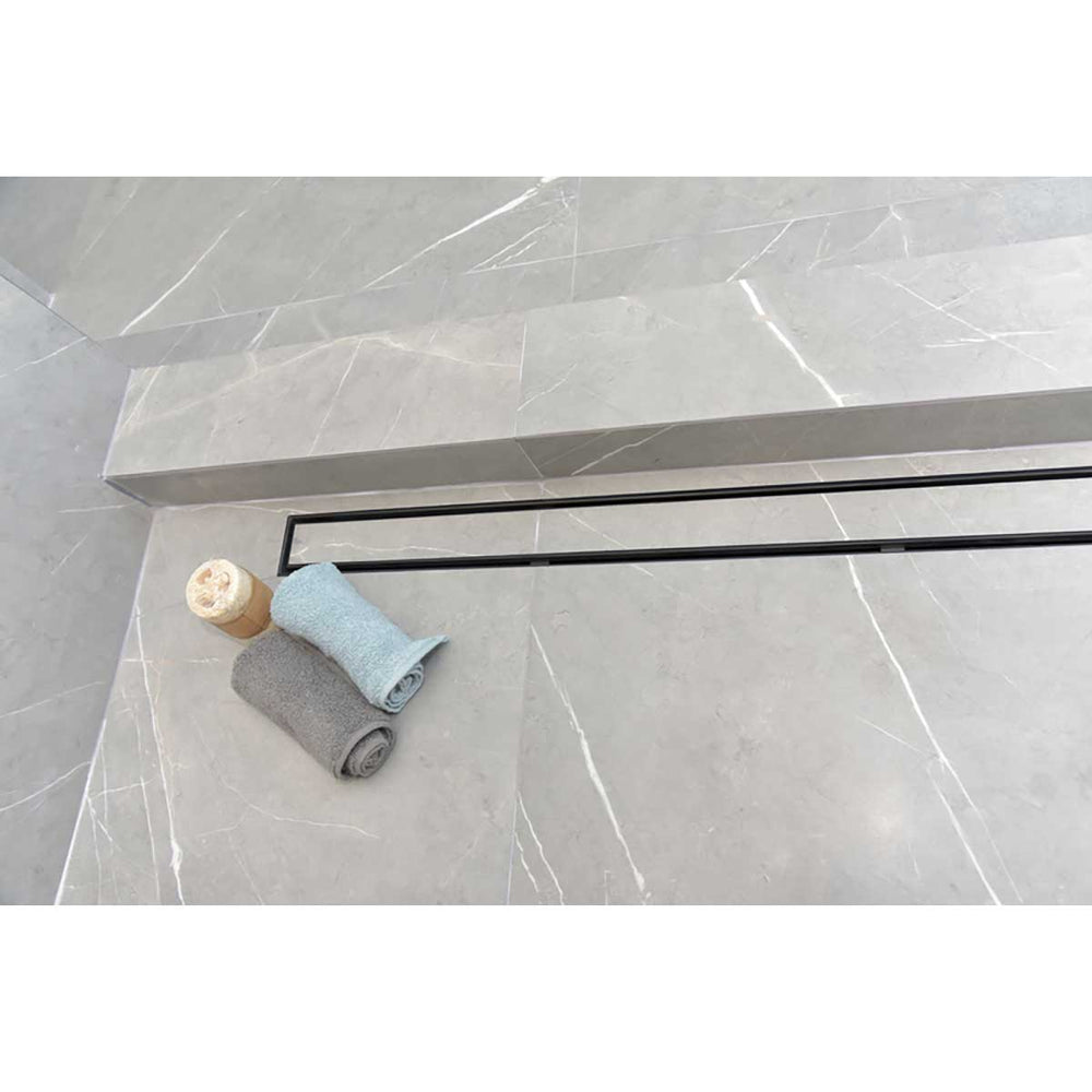 SereneDrains Linear Shower Drain Tile Insert Matte Black
