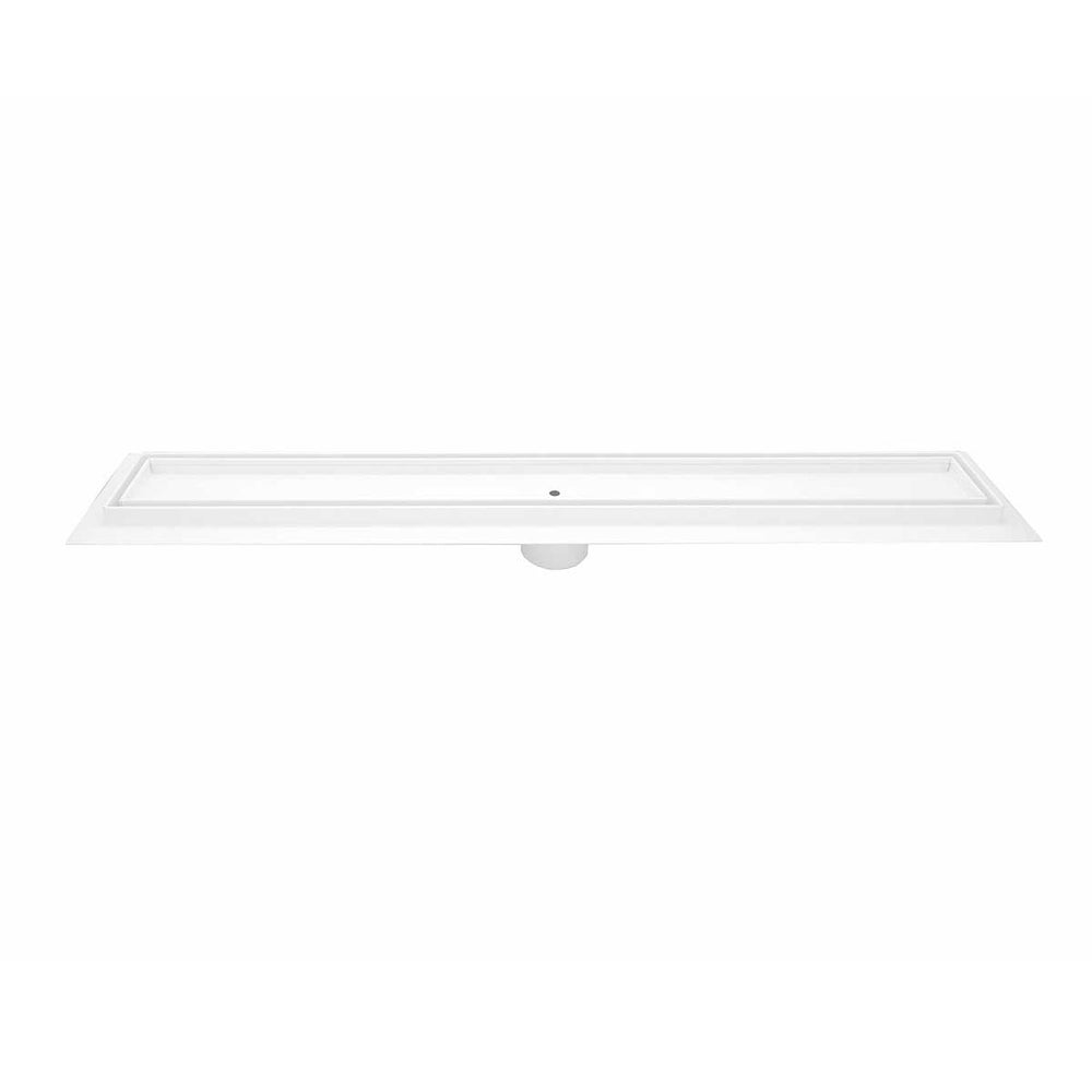 SereneDrains Linear Shower Drain Tile Insert Matte White 24