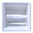 SereneDrains Ceramic Recessed Toilet Paper Holder White Glossy