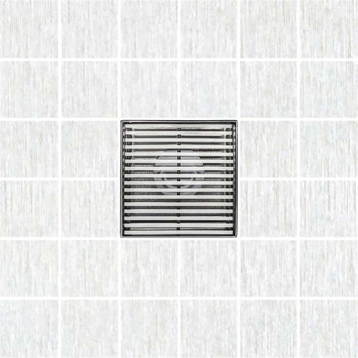 SereneDrains Square Shower Drain Linear Wedge 4