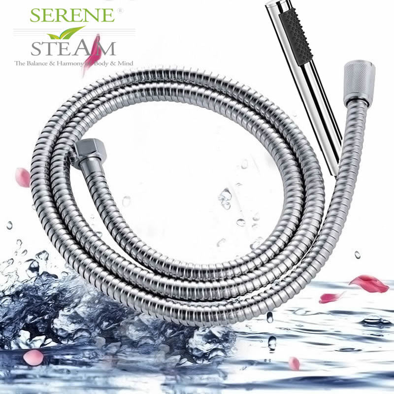 Hand Held Shower Head Stainless Steel by Serene Steam